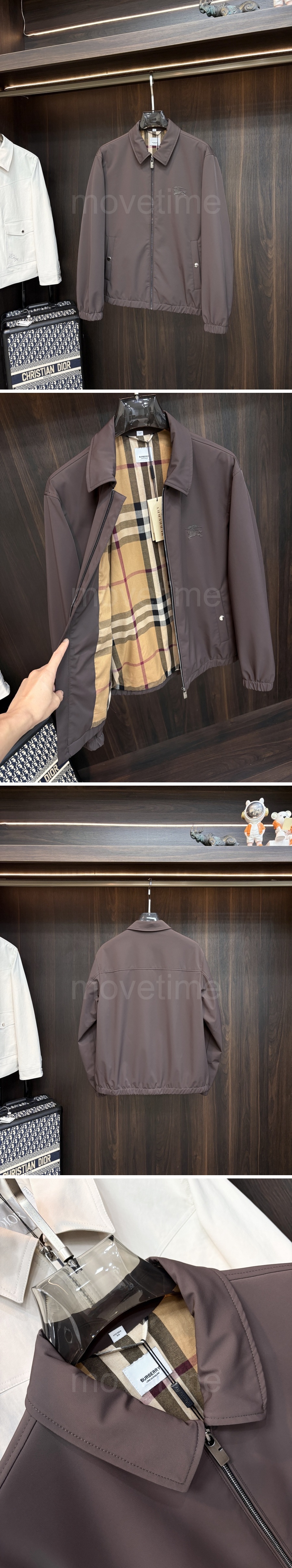 버버리 남자 가을 카라 봄버 자켓 레플리카 26SS 상세이미지 3