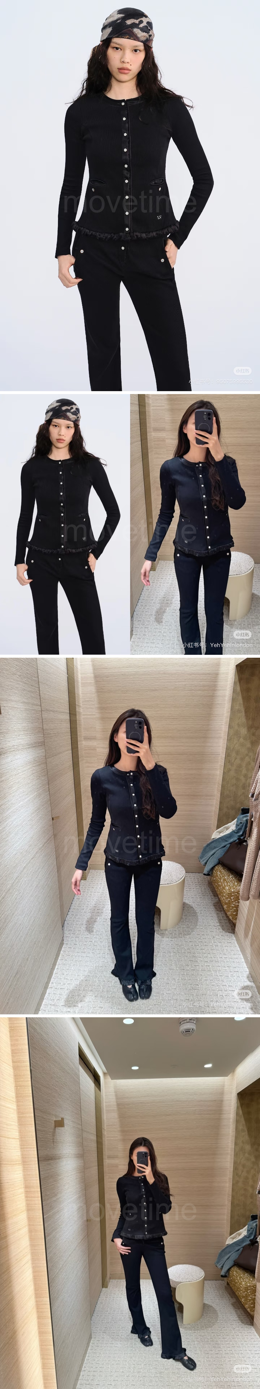루이비통 여성 라운드넥 오픈 자켓 + 팬츠 바지 상하의 세트 26SS 상세이미지 2
