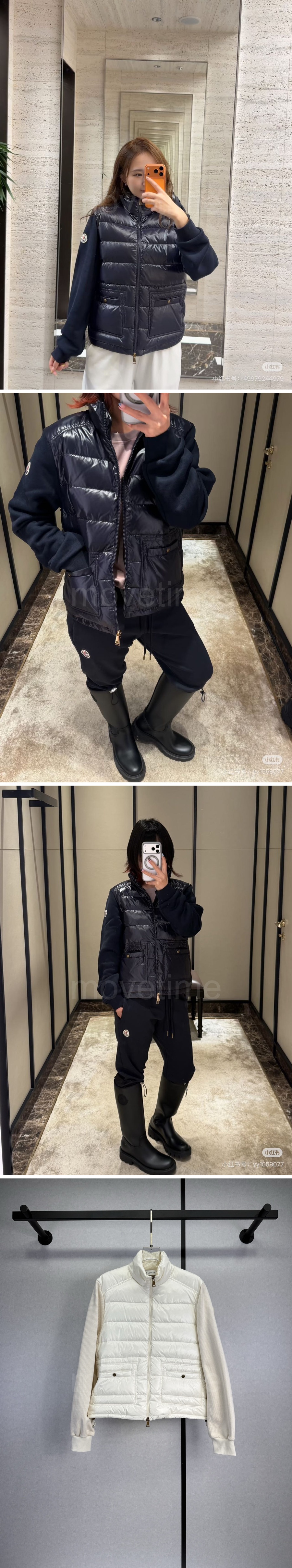 몽클레어 여성 터틀넥 레이어드 구스 다운 패딩 자켓 26SS 상세이미지 4