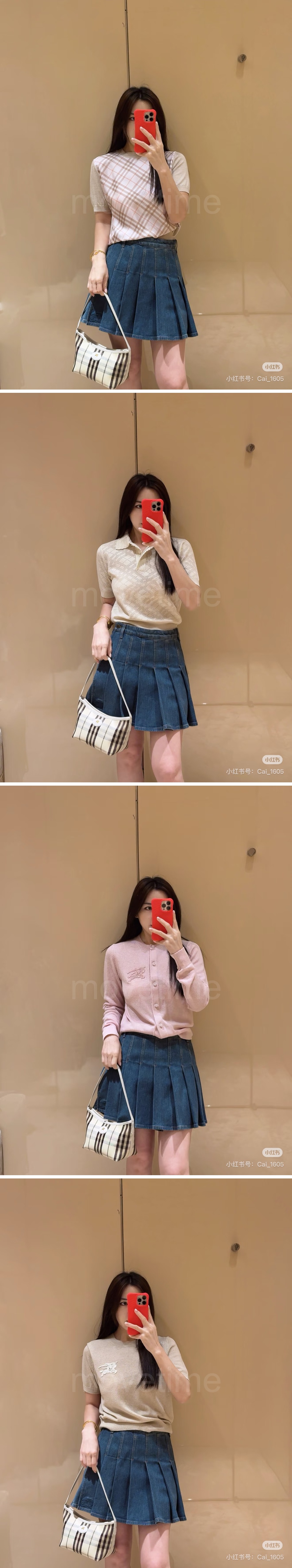 버버리 여성 데님 미니 스커트 26SS 상세이미지 2